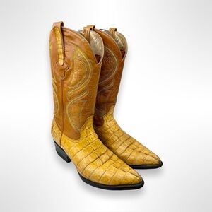 FRANCO CUADRA caiman tail cut western boots